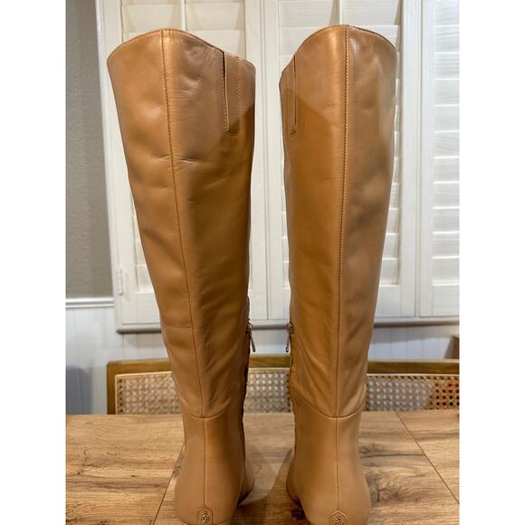 Sam Edelman Sylvia Knee High Boots Luxe Tan Leather 11.5 Athletic Fit Style NWOB - Picture 11 of 15